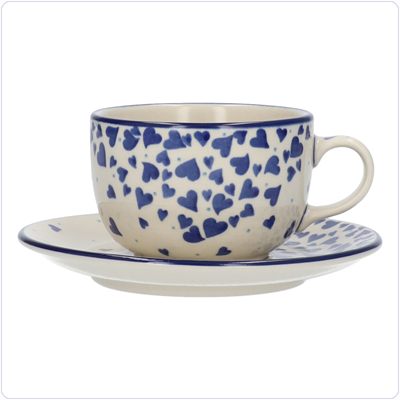 Bunzlau Kop & Schotel 240ml (1768) - Hearts (2874)
