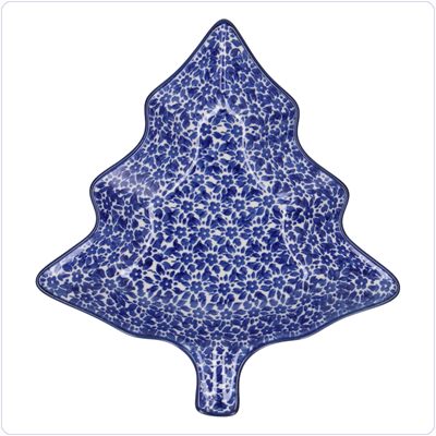 Bunzlau Kerstboom schaaltje/bordje (1926) - Indigo (2396)