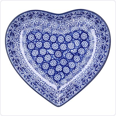 Bunzlau Bord Hart 18cm (1959) - Lace (884)