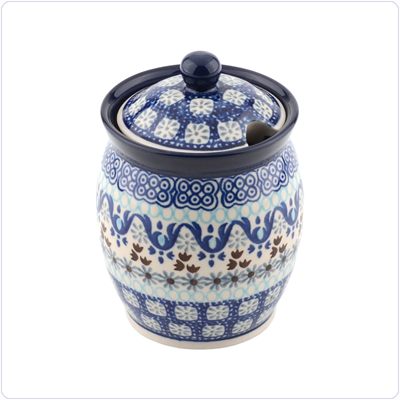 Bunzlau Pot met deksel en uitsparing (1962) - Marrakesh (1026)