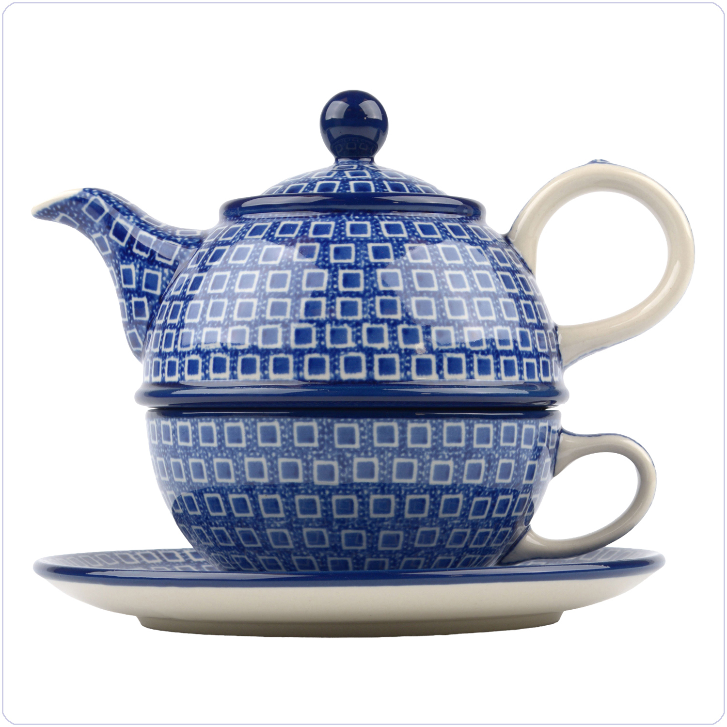 Bunzlau Tea for One 600ml (2201) - Blue Diamond (2253)