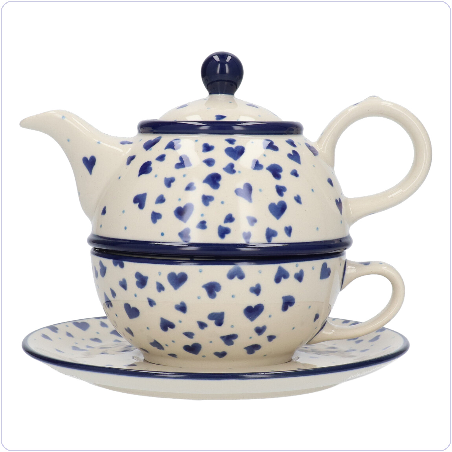 Bunzlau Tea for One 600ml (2201) - Hearts (2874)