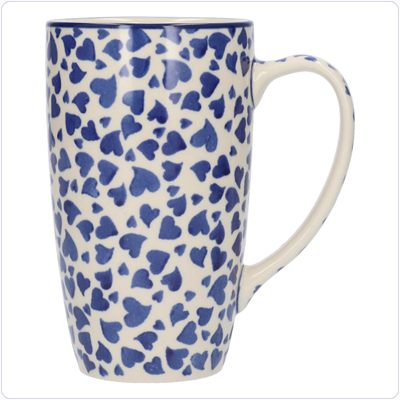 Bunzlau Slanke XL Mok 400ml (2252) - Dancing Hearts (3411)
