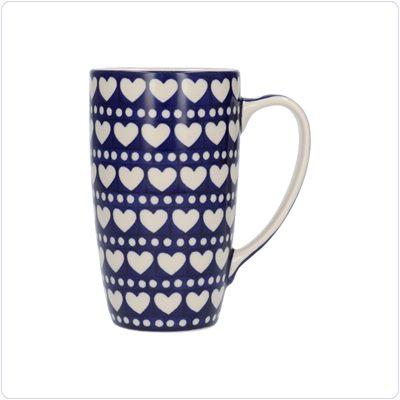Bunzlau Slanke XL Mok 400ml (2252) - Blue Valentine (375E)