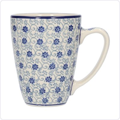 Bunzlau Mok met oor 300ml (2305) - Flower Fountain (2068)
