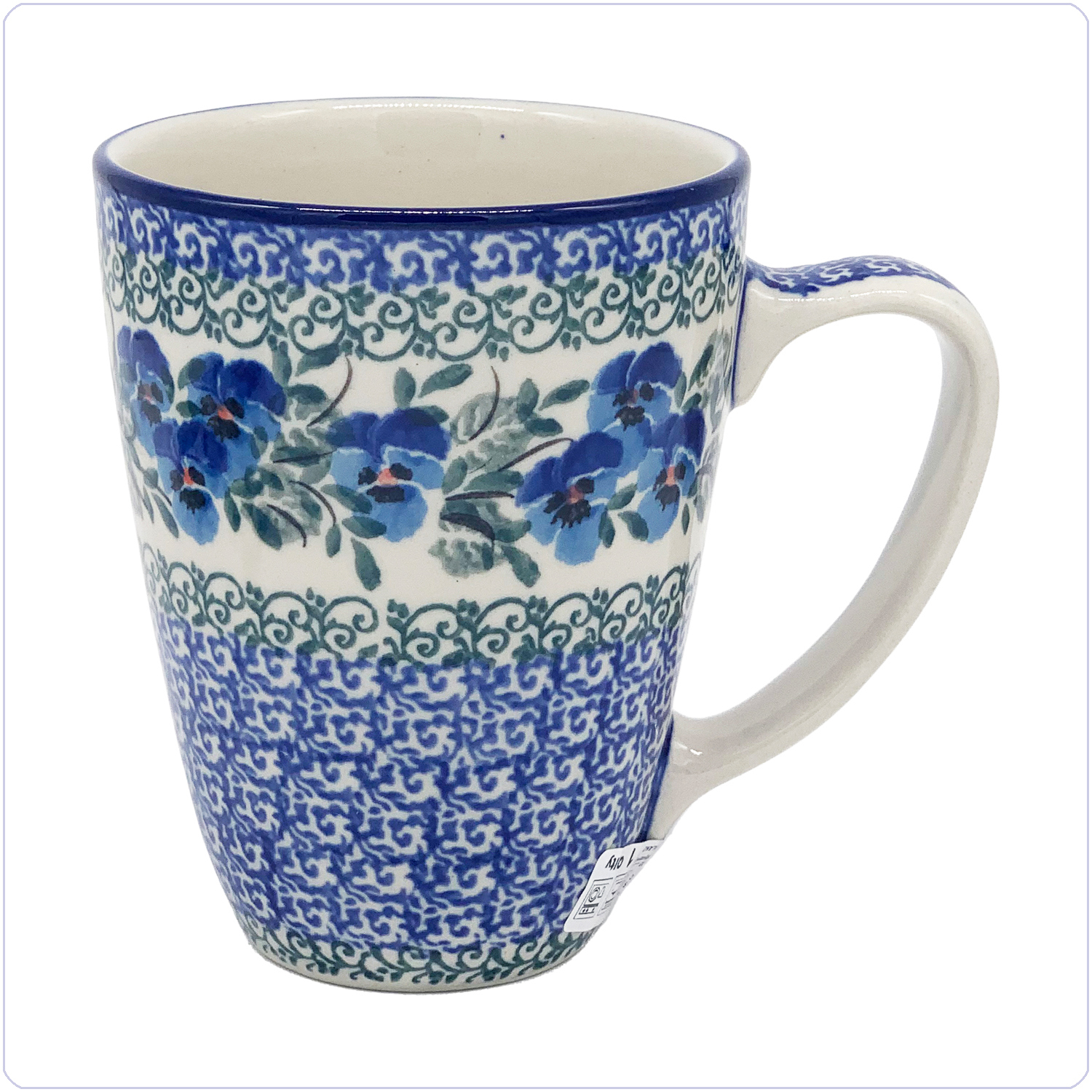 Bunzlau Mok met oor 300ml (2305) - Blue Violin (2273)
