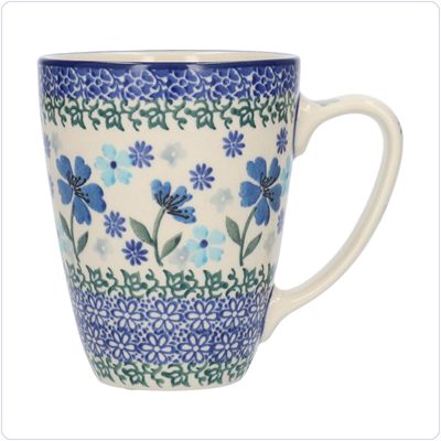 Bunzlau Mok met oor 300ml (2305) - Blossom Blue (3507)