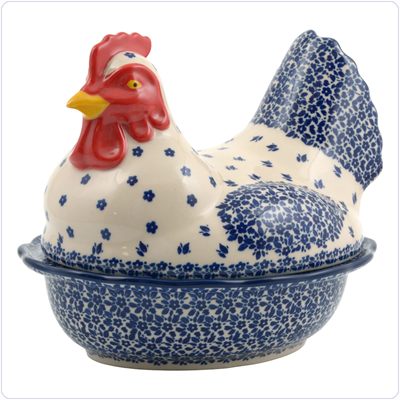 Bunzlau Grote kip 2delig (2343) - Indigo (2396)