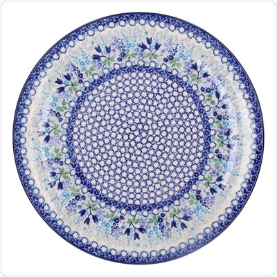 Bunzlau Groot pizzabord Ø33cm (2353) - Blue Garden (3316)