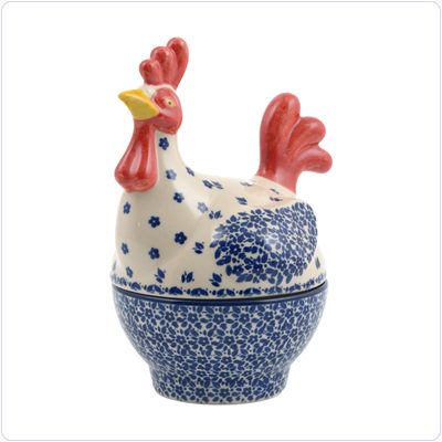 Bunzlau 2delige haan/kip (2361) - Indigo (2396)