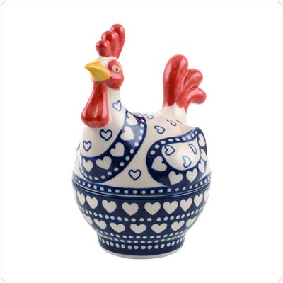 Bunzlau 2delige haan/kip (2361) - Blue Valentine (375E)