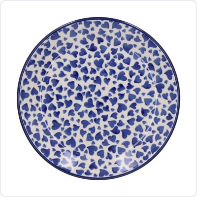 Bunzlau Plat ontbijtbord Ø19.5cm (2455) - Dancing Hearts (3411)