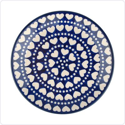 Bunzlau Plat ontbijtbord Ø19.5cm (2455) - Blue Valentine (375E)