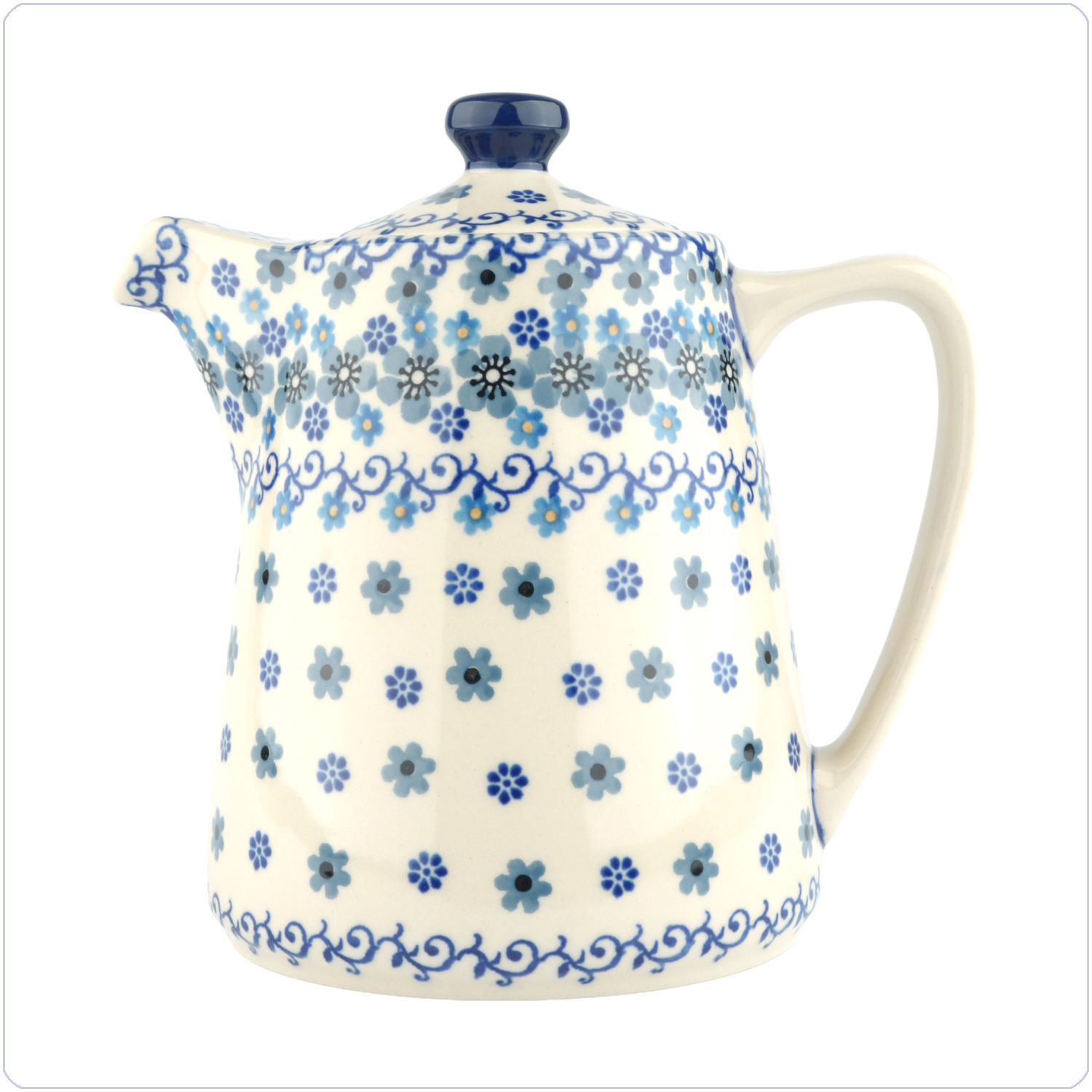 Bunzlau Koffie/Theekan strak 1000ml (2471) - Winter Garden (2084)