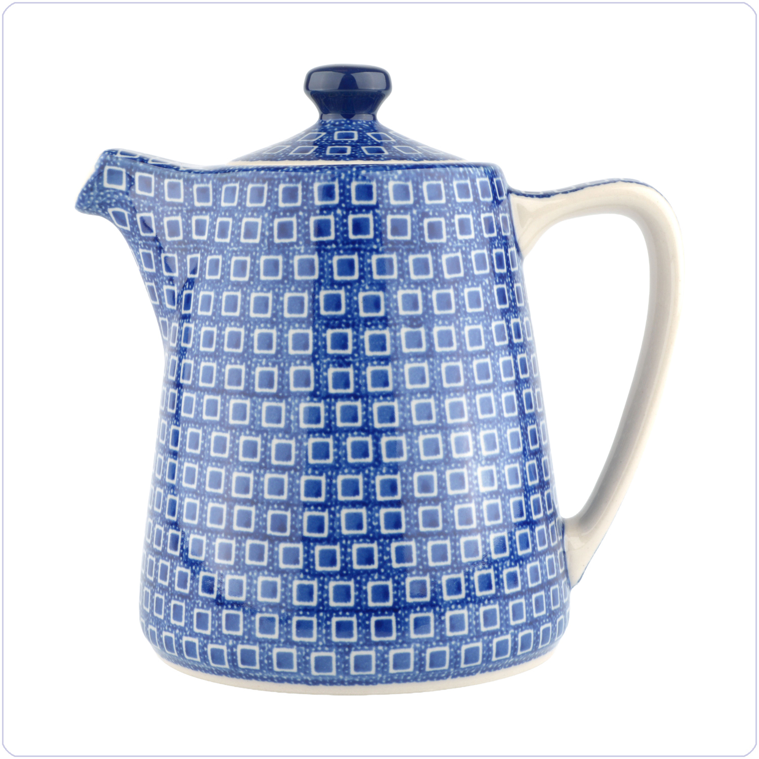 Bunzlau Koffie/Theekan strak 1000ml (2471) - Blue Diamond (2253)