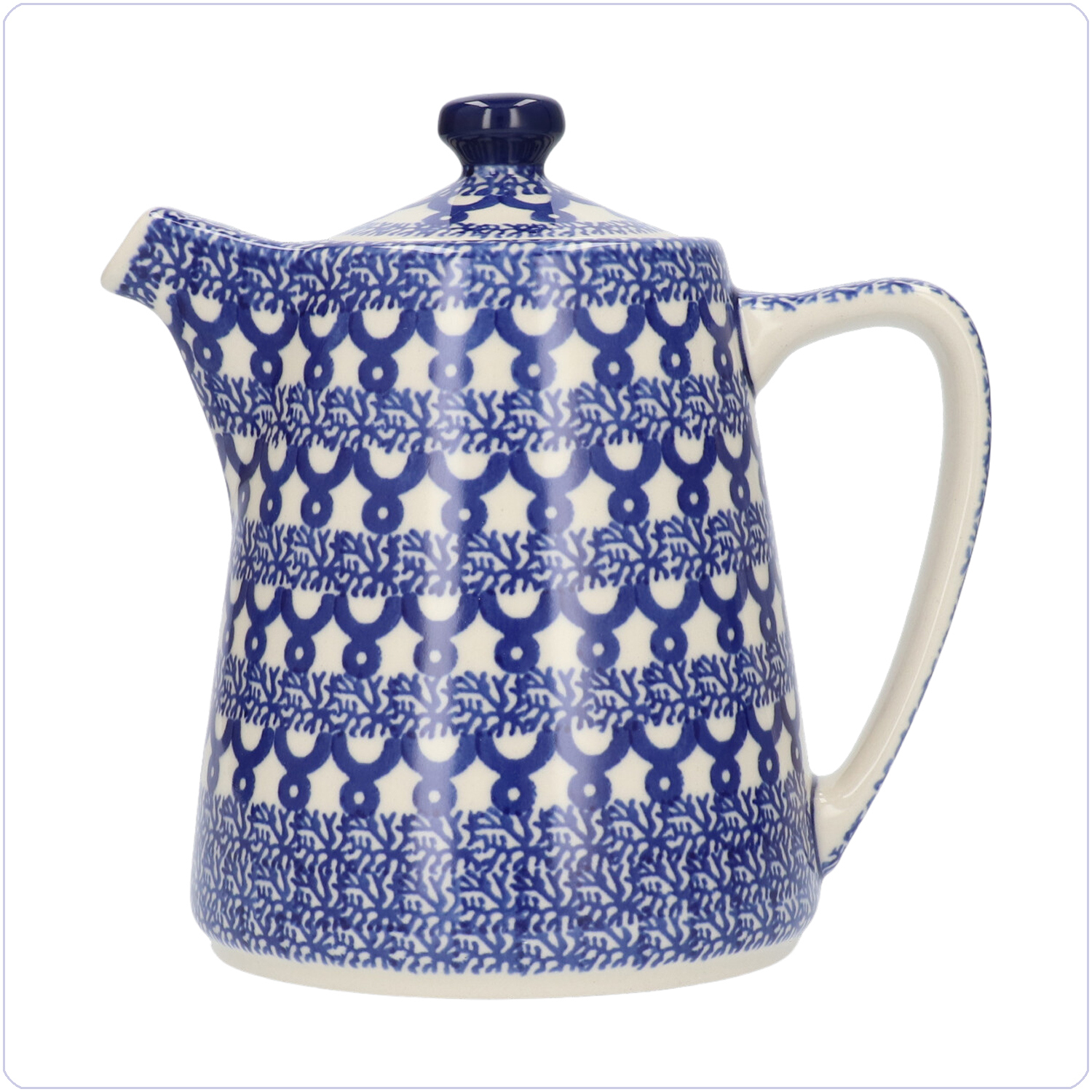 Bunzlau Koffie/Theekan strak 1000ml (2471) - Blue Harbour (3306)
