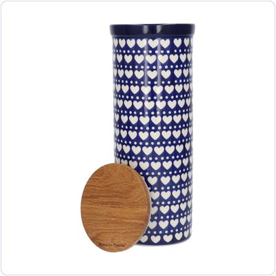 Bunzlau Spaghetti pot incl.deksel (2508) - Blue Valentine (375E)
