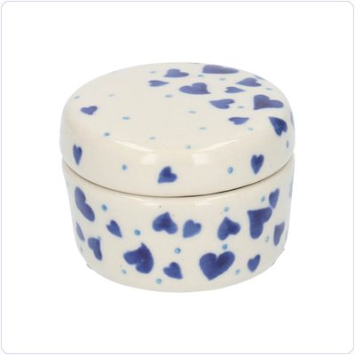 Bunzlau Ring box rond (2631) - Hearts (2874)