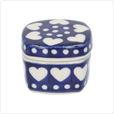 Bunzlau Ring box vierkant (2632) - Blue Valentine (375E)