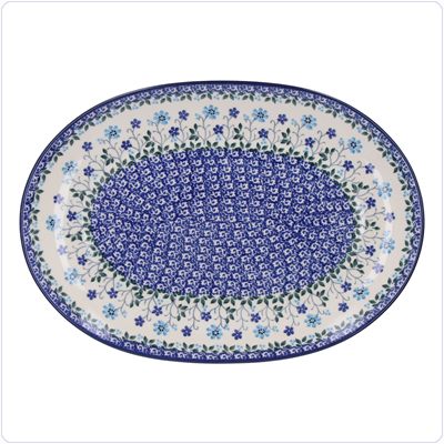 Bunzlau Wijd ovaal bord 31,5x22cm (2668) - Spring Hill (2785)