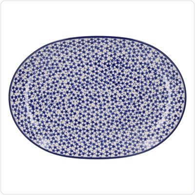 Bunzlau Wijd ovaal bord 31,5x22cm (2668) - Stars (3443)