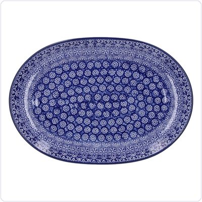 Bunzlau Wijd ovaal bord 31,5x22cm (2668) - Lace (884)