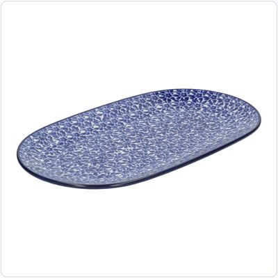 Bunzlau Ovaal bord 25,5x15cm (2673) - Indigo (2396)
