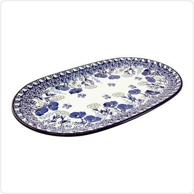 Bunzlau Ovaal bord 25,5x15cm (2673) - Garden of Joy (2902)