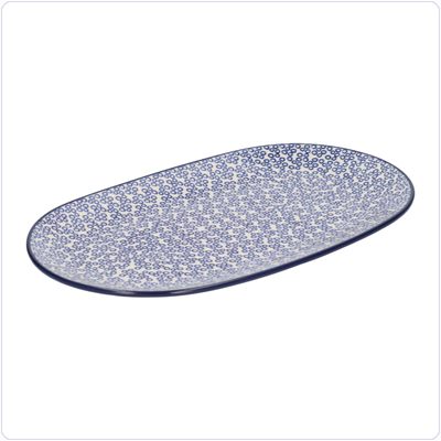 Bunzlau Ovaal bord 25,5x15cm (2673) - Bubbles (3303)