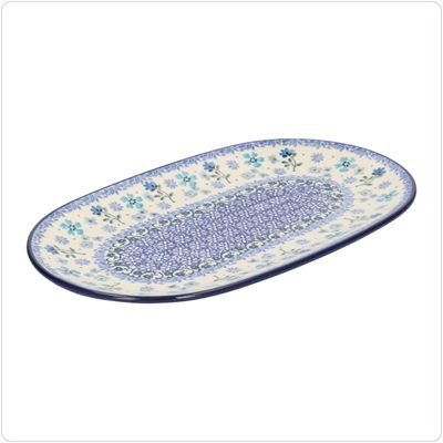 Bunzlau Ovaal bord 25,5x15cm (2673) - Wild Daisy (3502)