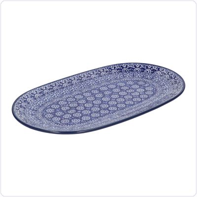 Bunzlau Ovaal bord 25,5x15cm (2673) - Lace (884)