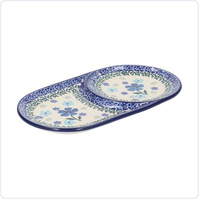 Bunzlau Schotel met uitsparing (2690) - Blossom Blue (3507)