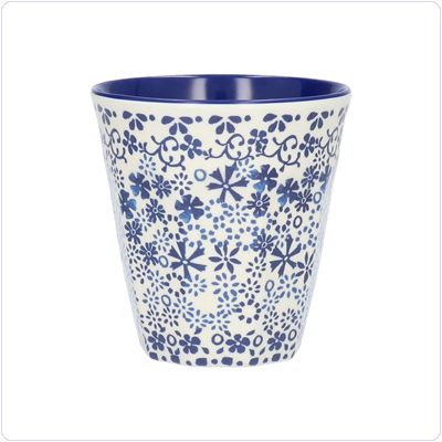Bunzlau Melamine beker Indigo Lace (3621)