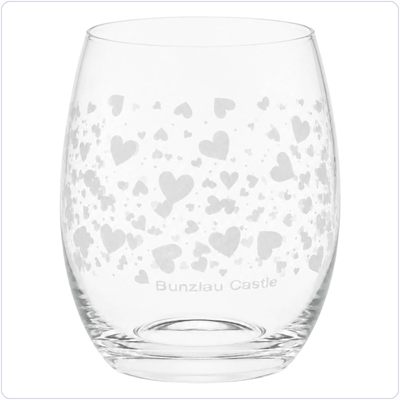 Bunzlau Waterglas - Hearts 300ml (5179)