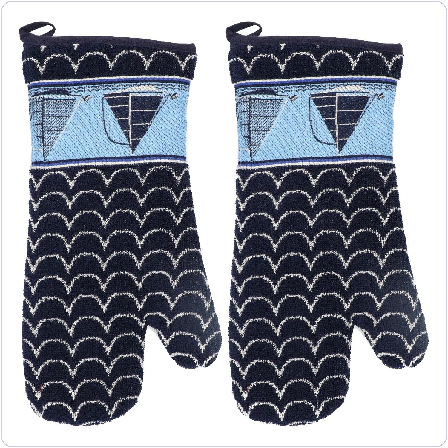 Bunzlau 2 Ovenwanten Boten<br>Donkerblauw (6335)