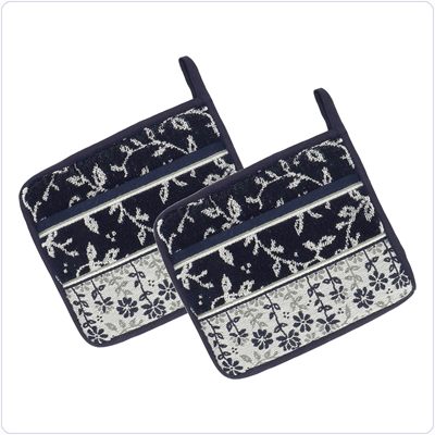 Bunzlau Setje pannenlappen Daydream<br>Donkerblauw (6350)