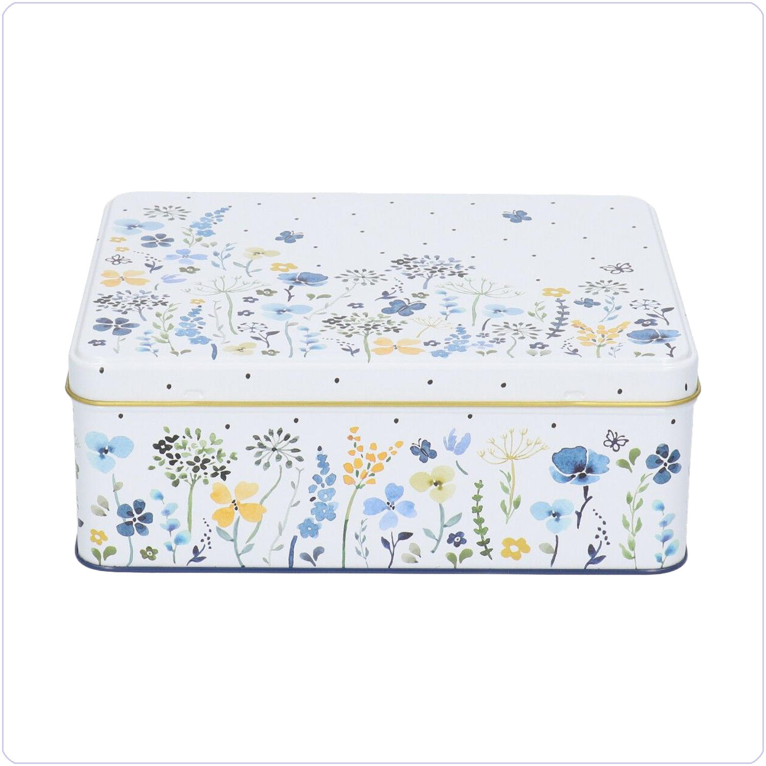 Bunzlau Langwerpig blik Wild Flowers (8608)