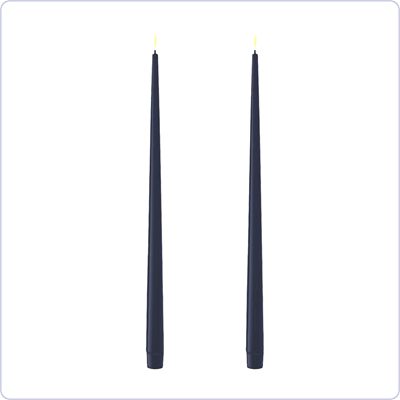 Bunzlau Set dinerkaarsen 38cm (H238) - Donkerblauw (111B)