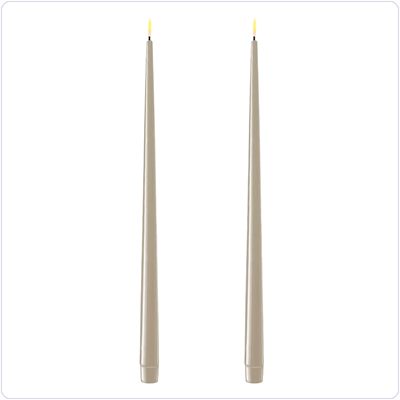 Bunzlau Set dinerkaarsen 38cm (H238) - Zand (111Z)