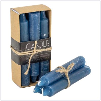 Bunzlau 6 kaarsen - blauw (JC06)