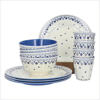 Bunzlau 4x setje - Melamine Fleur Fountain (MFF4)