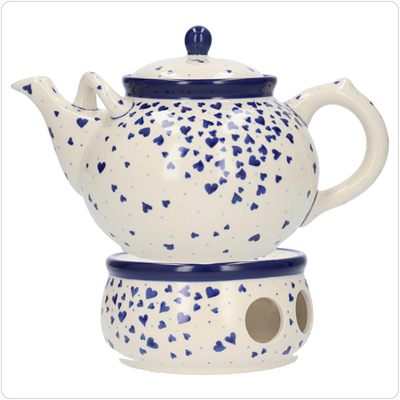 Bunzlau Theepot & Stoof<br>1800ml / 2000ml (TPS2) - Hearts (2874)