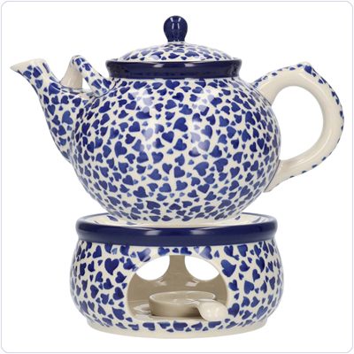 Bunzlau Theepot & Stoof<br>1800ml / 2000ml (TPS2) - Dancing Hearts (3411)