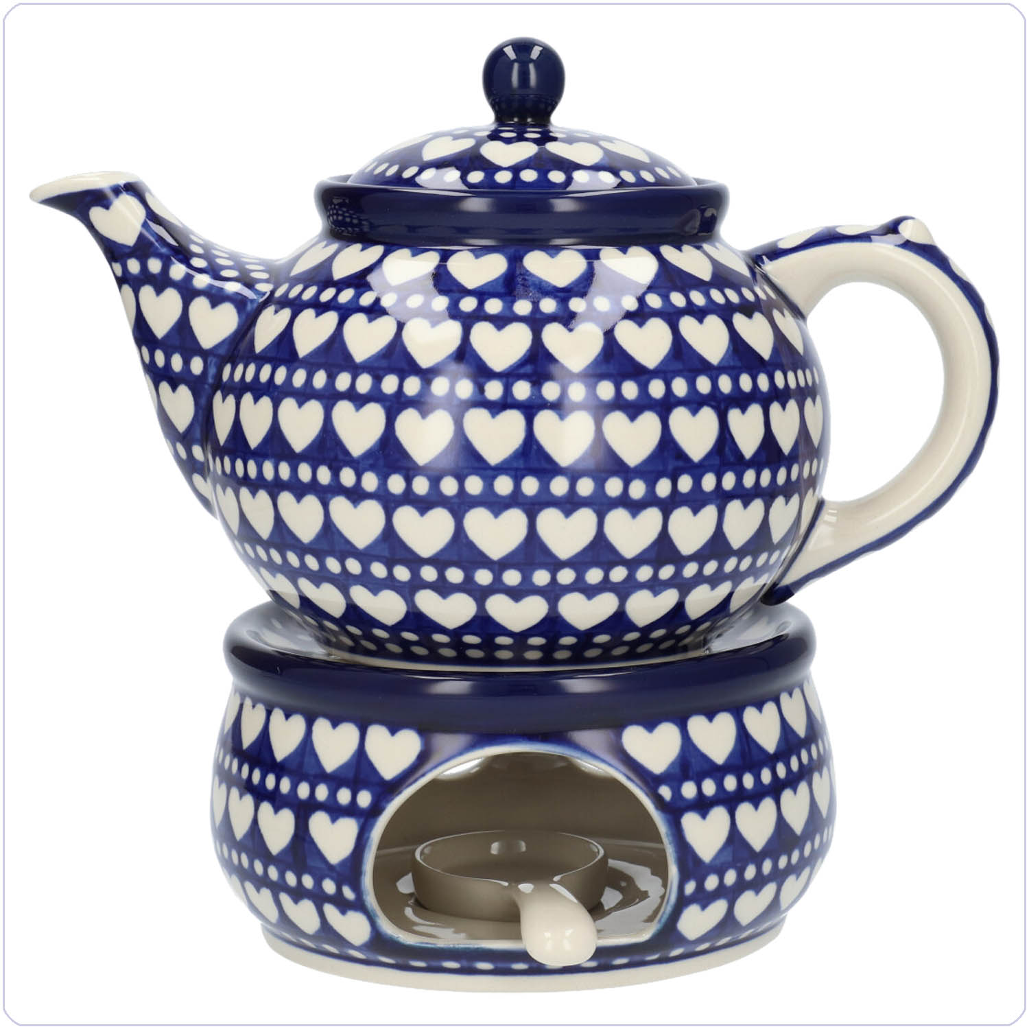 Bunzlau Theepot & Stoof<br>1800ml / 2000ml (TPS2) - Blue Valentine (375E)